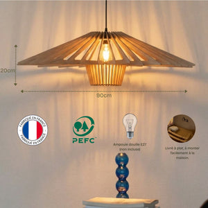 Suspension en bois Sōra